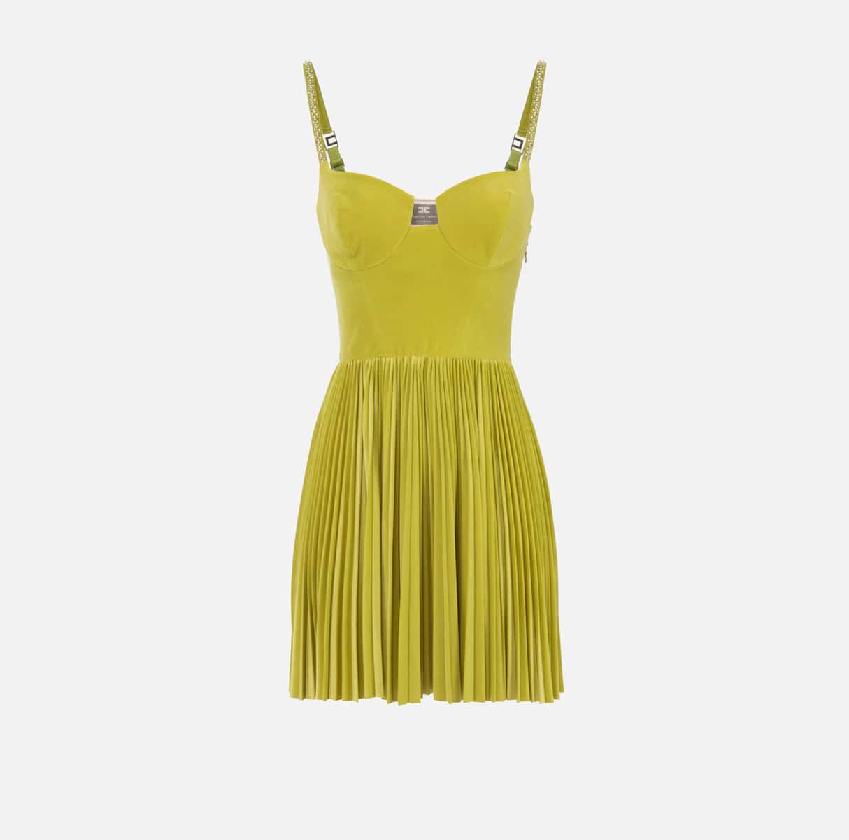 Velvet pleated mini-dress - Image 1